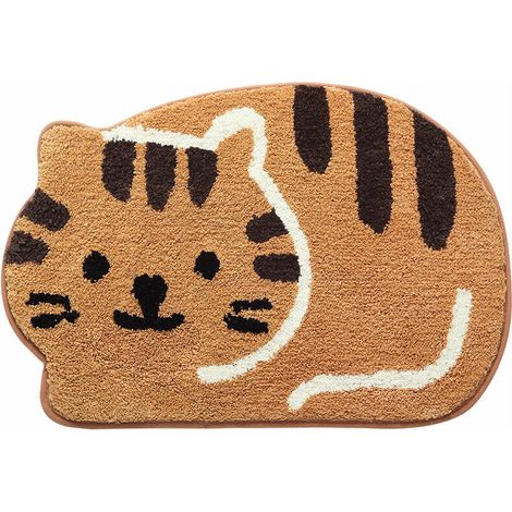 Green Mobility-Forme animale salle de bain tapis de sol porte d'entrée ménage chambre pied tapis salle de bain absorbant l'eau tapis anti-dérapant (1/4)