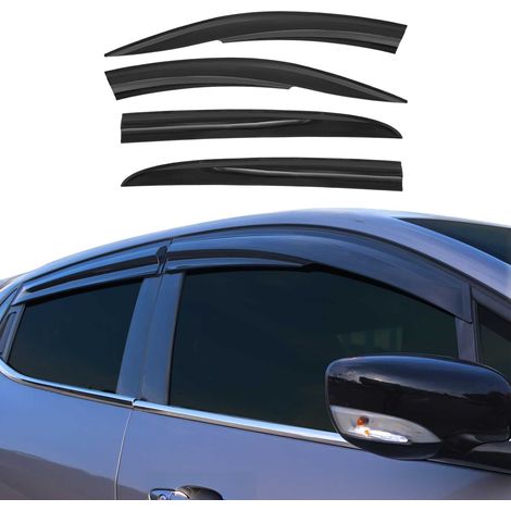 Déflecteurs de Vent Pluie d'air Compatible avec Renault Megane 2002-2009 HB Acrylique Noir