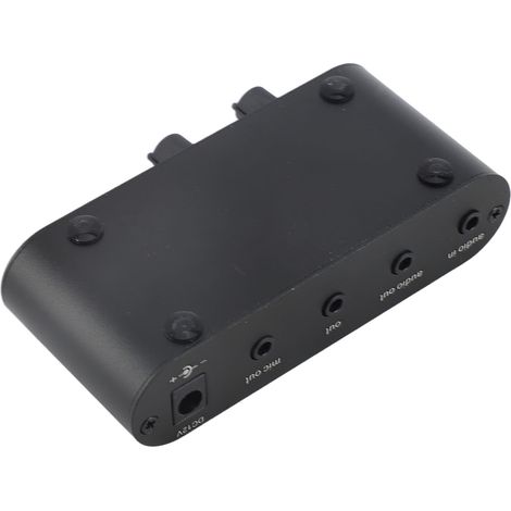 Préampli audio stéréo compact 3 sorties boîtier aluminium ABS ampli casque pour enceinte (1/5)