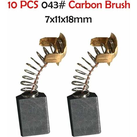 Lot de 10 Brosses à Charbon pour Moteur Électrique, Compatibles Meuleuse d'Angle et Outils Électromécaniques
