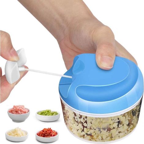 ,Mini Hachoir Manuel Mixeur Manuel pour Légumes, Viande, Oignons, Ail, Poivre (1/5)