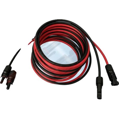 Cable de extensión solar, material duradero, fácil instalación, 10 m (1/2)