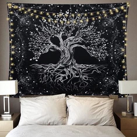Tenture Murale GALAXIE - Baum des Lebens - 100% Polyester - 130x150cm - Modernes Design (1/4)