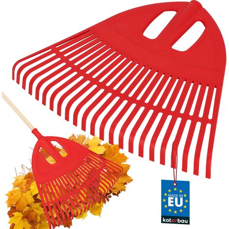KOTARBAU® Rateau À Feuilles - Plastique - 50 cm - Rouge - Sans Manche - Extra-Click - Rateau Jardin - Ramasse Feuilles - Léger - Ergonomique (1/5)