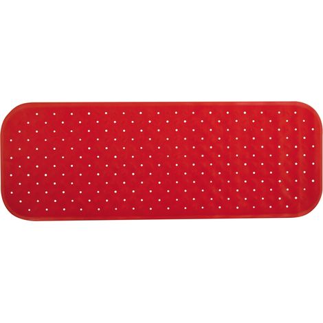 tapis Fond de baignoire antidérapant Caoutchouc CLASS 36x97cm Rouge MSV