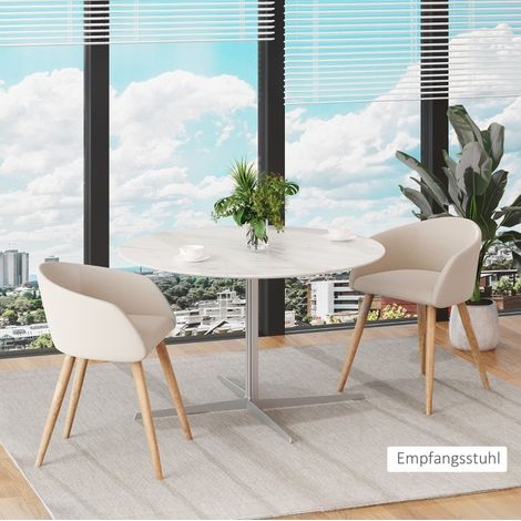 Set de 2 sillas comedor tapizadas beige OKMYHOME (1/5)