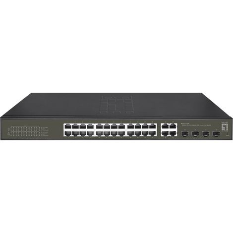 LevelOne GES-2128P switch di rete Gestito L2 Gigabit Ethernet (10/100/1000) Supporto Power over Ethernet (PoE) Nero (1/4)