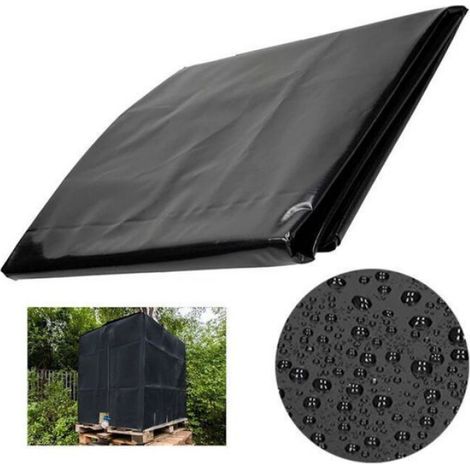 Couvercle IBC Noir 120x80x100cm – Protection Anti-UV, Accès Libre au Couvercle et Valve – Compatible 600L (1/5)