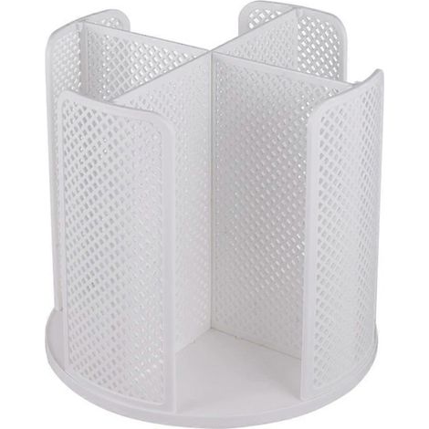 Rotatable plastique tasse rangement organiseur distributeur 4 Compartment tasses et couvercles support amovible bureau (1/5)