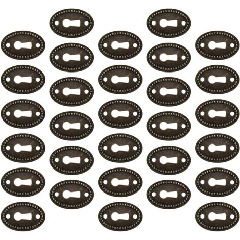 30 pièces de cache-serrure ovales en alliage zinc antique avec (1/5)