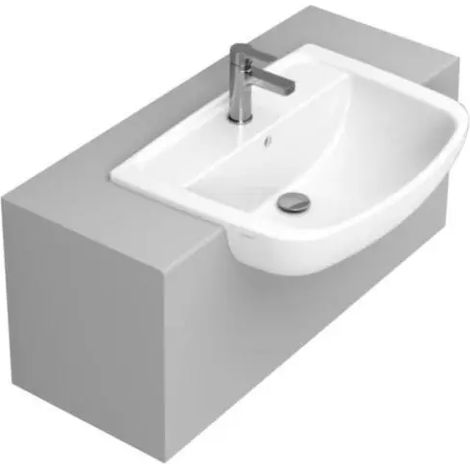Lavabo semincasso in ceramica bianca modello euro cm 65x46 CERAMICA DOLOMITE