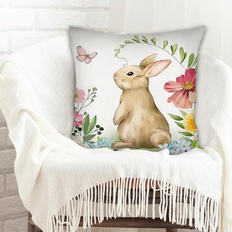 Housse de coussin 45x45 cm en polyester maison douce confortable pour salon chambre décoration de la saint-valentin (1/5)