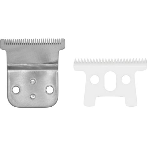 Ensemble de Lames de Rechange 32105 pour D732655 D832400, 1 Lame Fixe en Acier au Carbone avec 1 Lame Mobile en Céramique, compatible avec la Slimline Pro Li(Argent) (1/5)