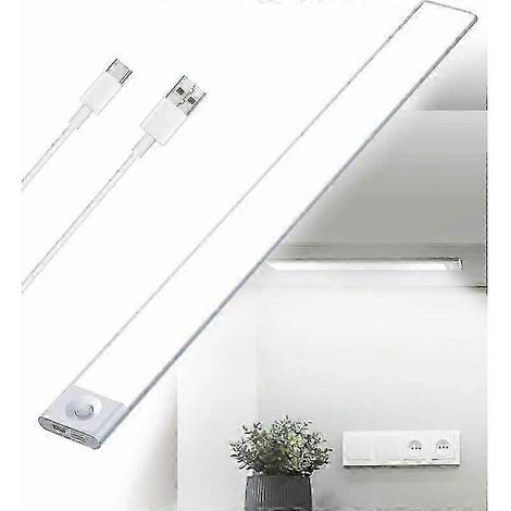 Lampe LED rechargeable USB sous meuble, 2500 mAh, 40 cm, à intensité variable et détecteur de mouvement, pour cuisine (1/5)