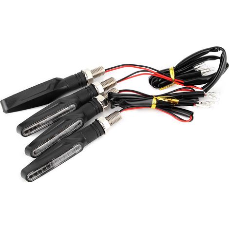 Clignotant de Moto, 4pcs LED Jaune Clignotant 12V Lampe de Direction Accessoire de Moto Universel.