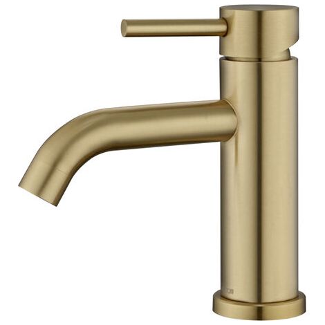 Rubinetto per bagno in oro, miscelatore per lavabo con acqua calda e fredda regolabile a maniglia singola, rubinetto classico in acciaio inossidabile dorato