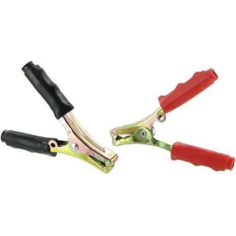 Pince de démarrage acier 120 ampères – Lot de 2 pinces – Conductivité élevée – Section de câble 25 mm² pour câbles de démarrage