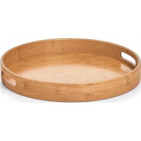 Zeller Vassoio rotondo in bambù naturale 38 cm