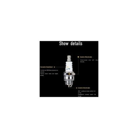 Lot de 10 Bougie D'allumage L7T Bougie Tronconneuse Débroussailleuse Tondeuse pour Moteur à Deux Temps Taille Haie Débroussailleuse - Crezuo (1/3)