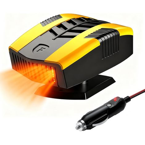 Chauffage Voiture, 2 en 1 Chauffage de Voiture, 12V 150W Portable Chauffage de Voiture, Chauffage Rapide, Dégivrage et Désembuage, Chauffage Soufflant de Voiture, Rotatif à 360° (1/5)