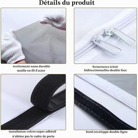 Cat Screen Door Anti-Scratch Screen Door for Cats with Zipper Puppies Cats Out of the Kitchen Bedroom (1/3)