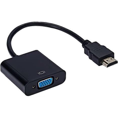 Adaptateur HDMI vers VGA, convertisseur HDMI vers VGA plaqué or Full HD 1080p, carte vidéo externe, adaptateur multi-écrans, ordinateur de bureau, moniteur, professionnel (1/5)
