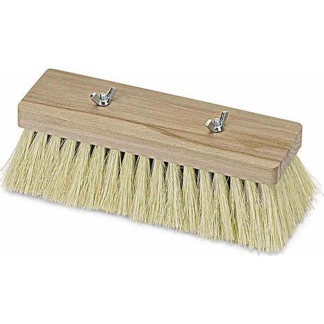 Bitumenbürste Natur-Fibre 23 cm Flachholz, 2 Flügelschrauben