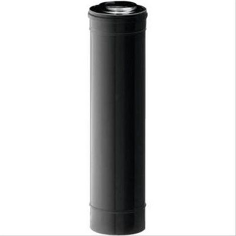 Conduit Bioten double paroi Noir Ø80/125mm L=1m