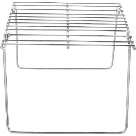 Tragbarer Grillbeinständer aus Edelstahl Silber mit