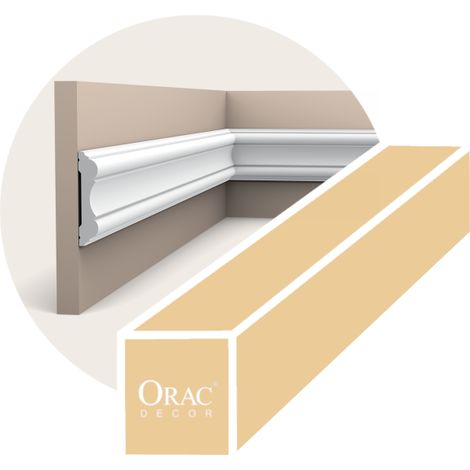Riel para cuadros clásico y simétrico - Orac Decor - L200xP2,2xH10,1cm - Caja de 16 metros - P8040