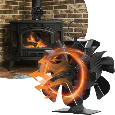 TolleTour Kaminofen Ventilator StoveFan kaminventilator 12 Flügel Stromloser Herd Lüfter (1/5)