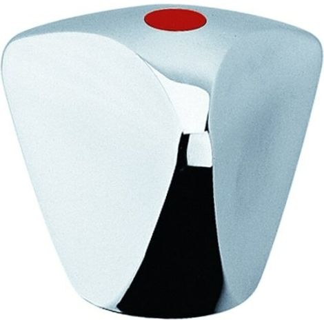 Grohe Griff Trecorn-de-luxe für Zweigriffarmaturen, Markierung Rot, 1/2", Chrom, 08017000 (1/2)