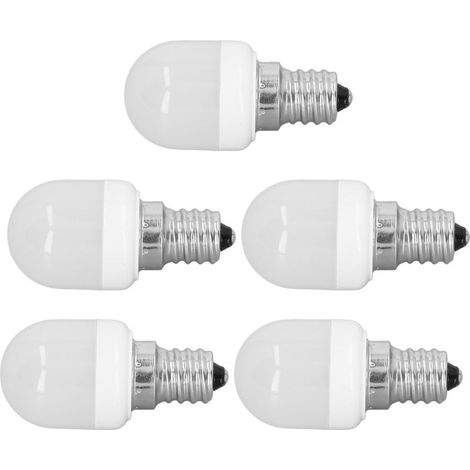 Cinq ampoules à vis E12, ampoules LED 1,5 W 75 lm à lumière douce, adaptées aux lampes de table, aux plafonniers et aux appliques murales, AC220 V, lumière chaude 6000 K (1/5)