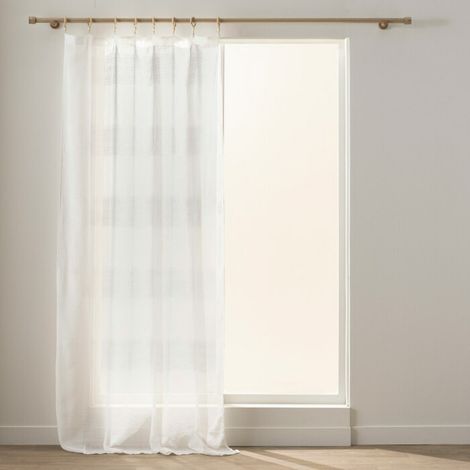 Rideau en bois DALTON BLANC, 140 x 240 cm (1/4)