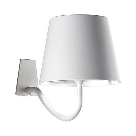 Lampada a led da Parete Poldina Bianca ricaricabile e dimmerabile con batteria fino a 12 ore (1/4)