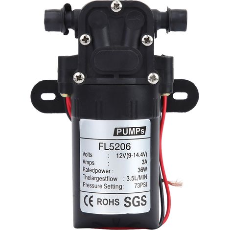 Pompe électrique à diaphragme 12V 36W double tube droit pour agriculture, accessoire DC12V (1/5)
