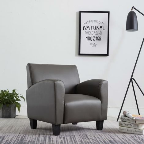 Chaise gris similicuir vidaXL (1/5)