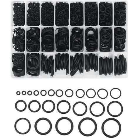 Kit de joints toriques en caoutchouc nitrile 1200 pcs – 24 tailles – Résistants à l'huile et à la chaleur – Pour applications hydrauliques (1/5)