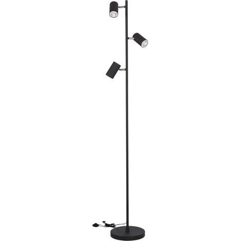 Kanlux – Lampadaire LED noir 3 spots orientables GU10 10W – Finition aluminium – Hauteur 154 cm – Éclairage d’appoint intérieur (1/5)