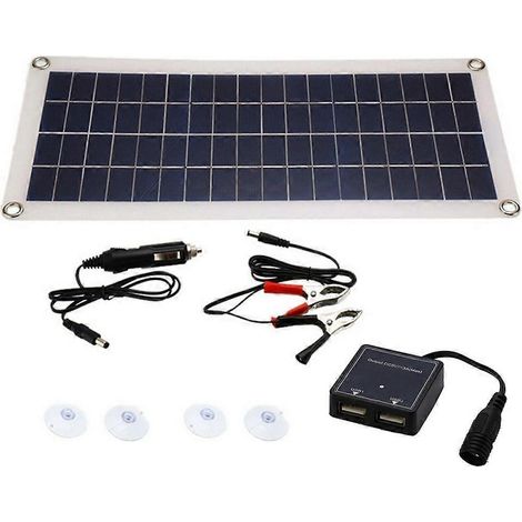 Flexibles Dual-USB/DC 12V 8W Solarpanel zum effizienten Laden von Autobatterien und für Camping (1/5)
