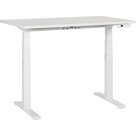 Scrivania regolabile in altezza elettricamente bianco 120 x 72 cm DESTINES