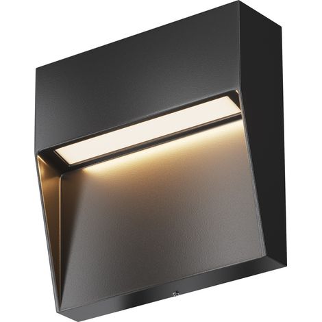 Maytoni Mane Square Lampada da parete a filo per esterni nera 3000K 100lm IP54 (1/3)
