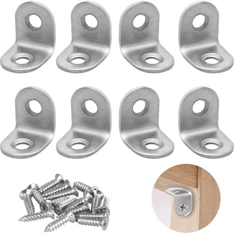 Petite équerre en L, 8 équerres métalliques à angle droit pour bois (1/5)