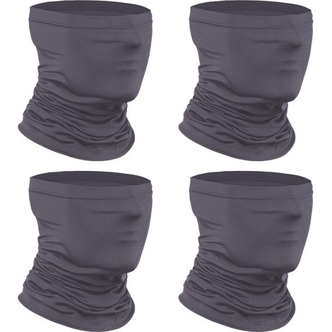 [Lot de 4] Cache-cou écharpe, turban respirant, couverture de turban facial refroidissant le cou leggings d'équitation (gris) (1/2)