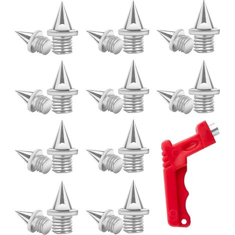 Lot de 100 pointes de rechange en acier inoxydable pour chaussures de sport (saut en longueur, athlétisme, sprint), avec clé à pointes. (1/5)