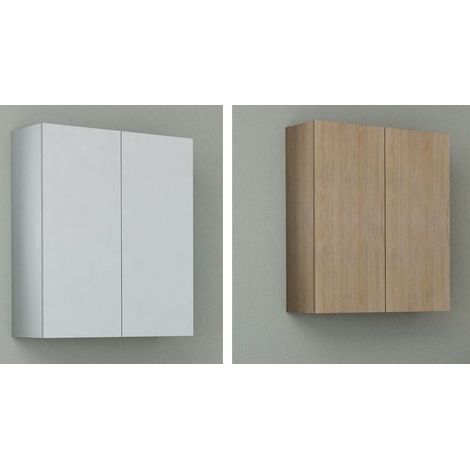 Bagno Italia Pensile da Bagno da 60x74hx27 doppio con due ante MDF Laccato bianco (1/2)
