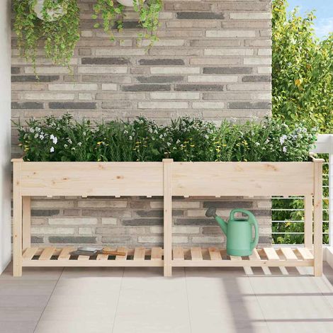 Garten-Pflanzgefäß mit Regal Beige 203 x 53 x 76,5 cm