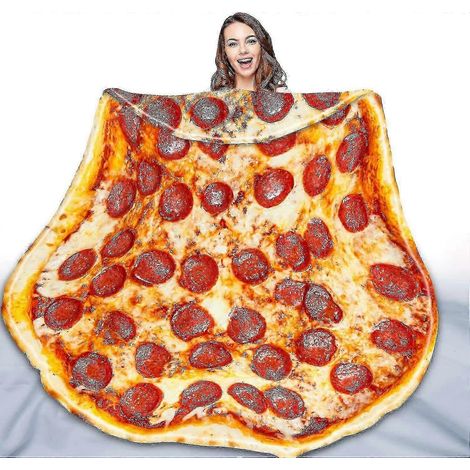 Couverture pizza double face pour adultes et enfants, couverture géante amusante et réaliste en forme de pizza, fantaisie (1/4)