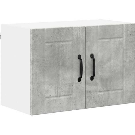 Meuble mural de cuisine，Armoire de cuisine avec étagère Gris béton 60 x 31 x 40 cm CFW71495 (1/5)