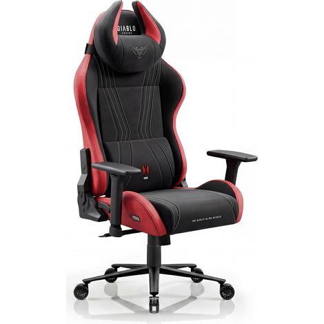 Chaise gaming en tissu Normal Size, noir-rouge: Diablo X-Horn 2.0 Bloody Mary